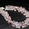 Natural Pink Rose Quartz Micro Faceted Tear Drop Briolette Beads Strand You get 10 Beads. All approx. Pairs. Beautiful Beads. 